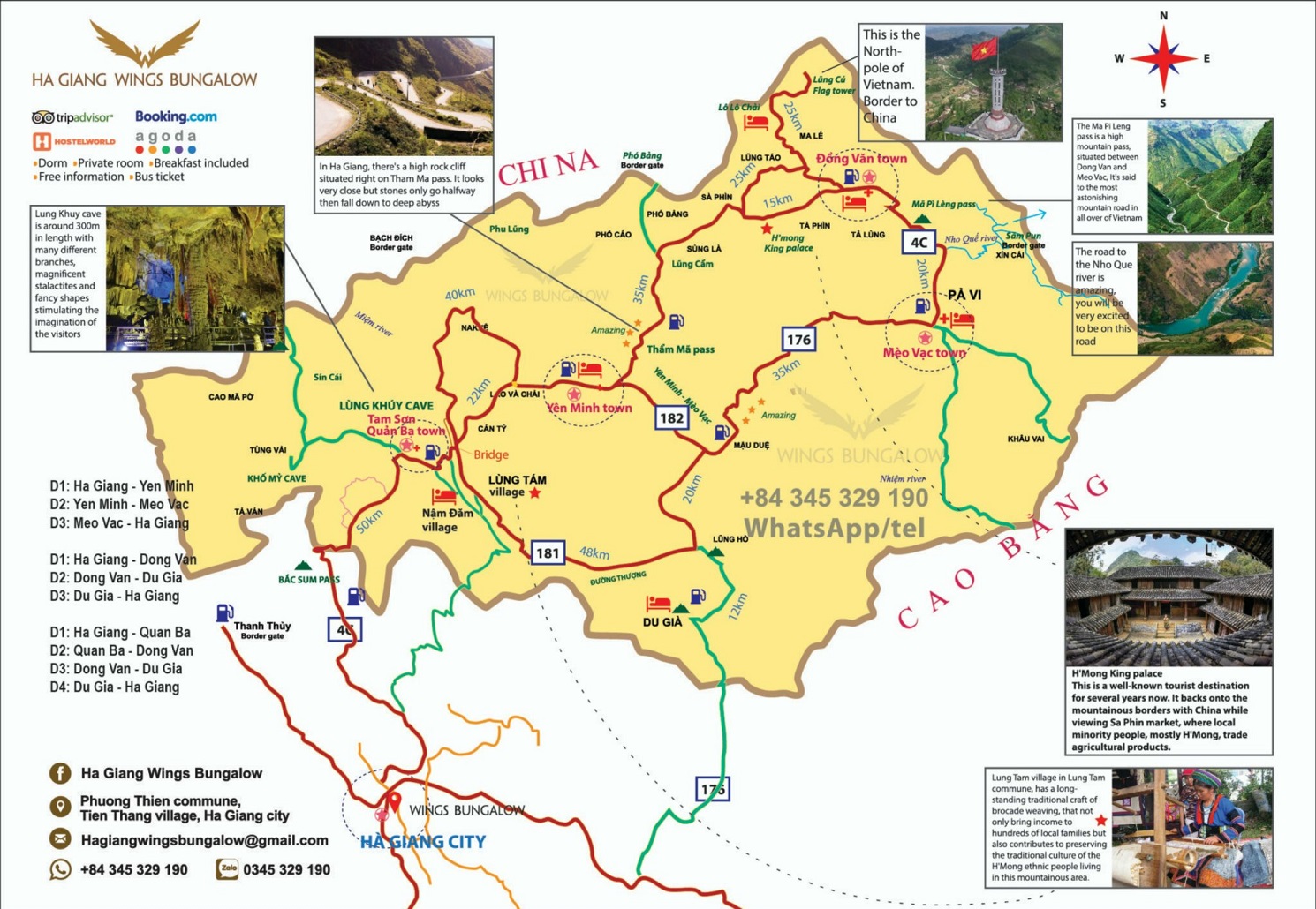 Wings Ha Giang Loop Bungalow & tour